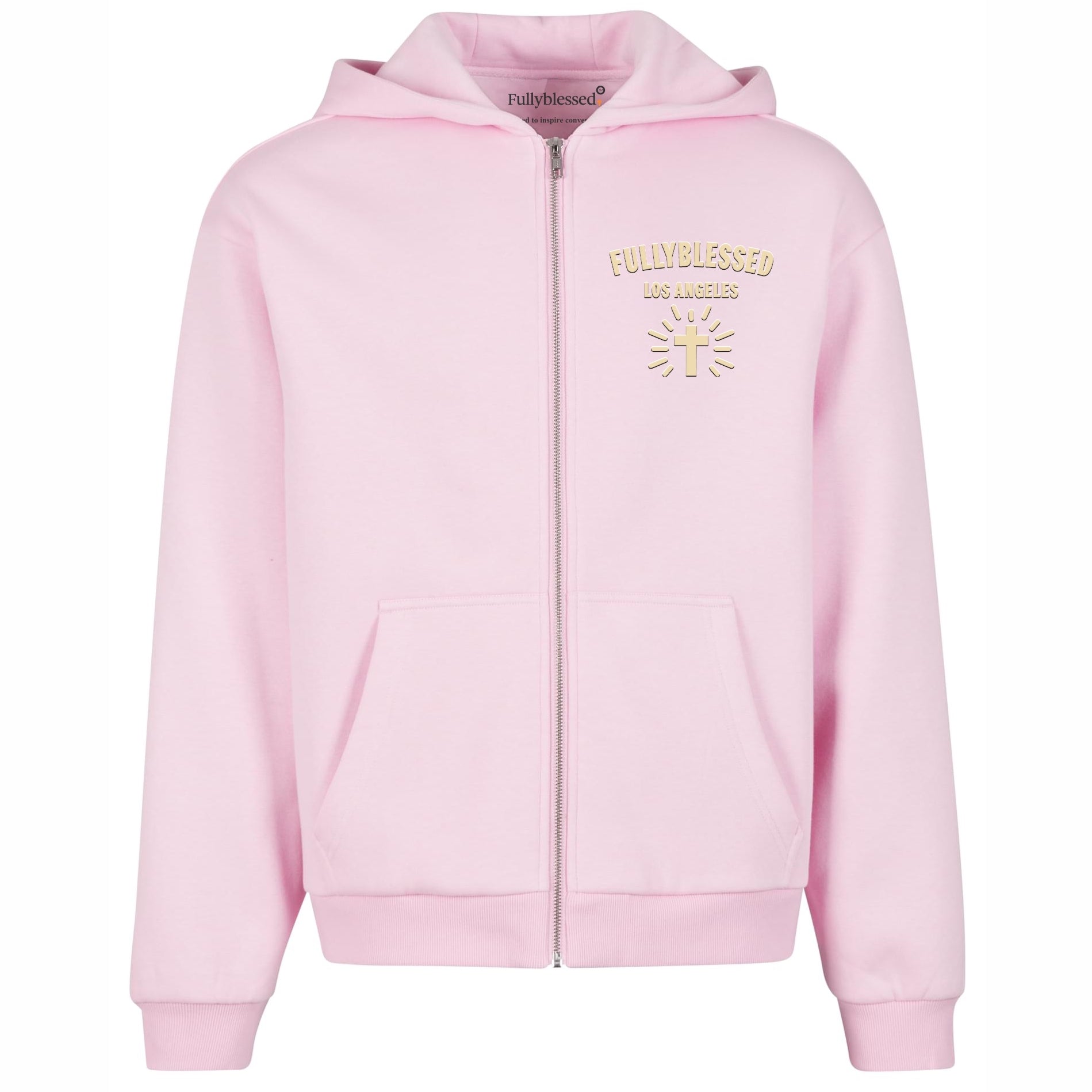 SIGNATURE FULL ZIP HOODIE PINK