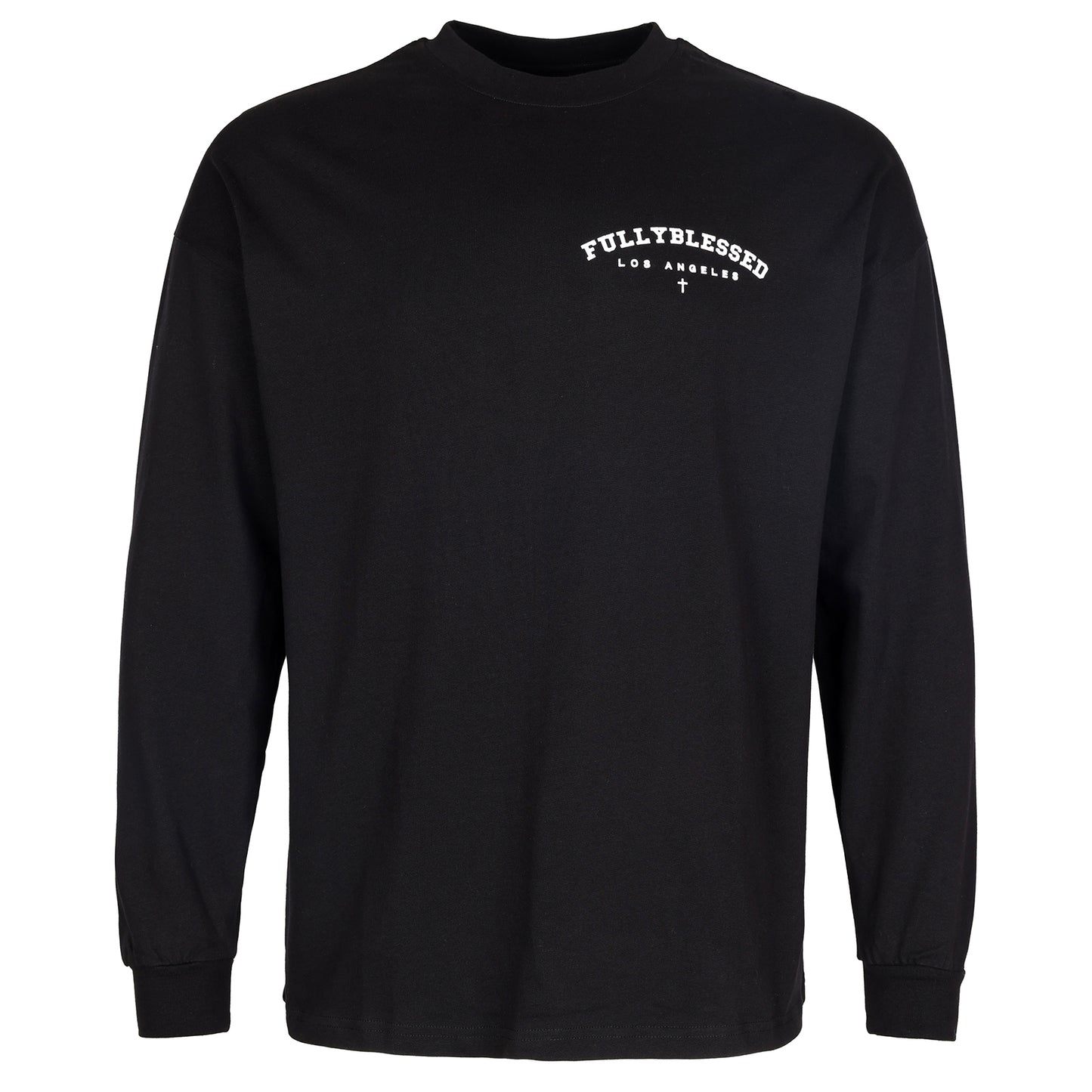 Black Varsity Long Sleeve tee