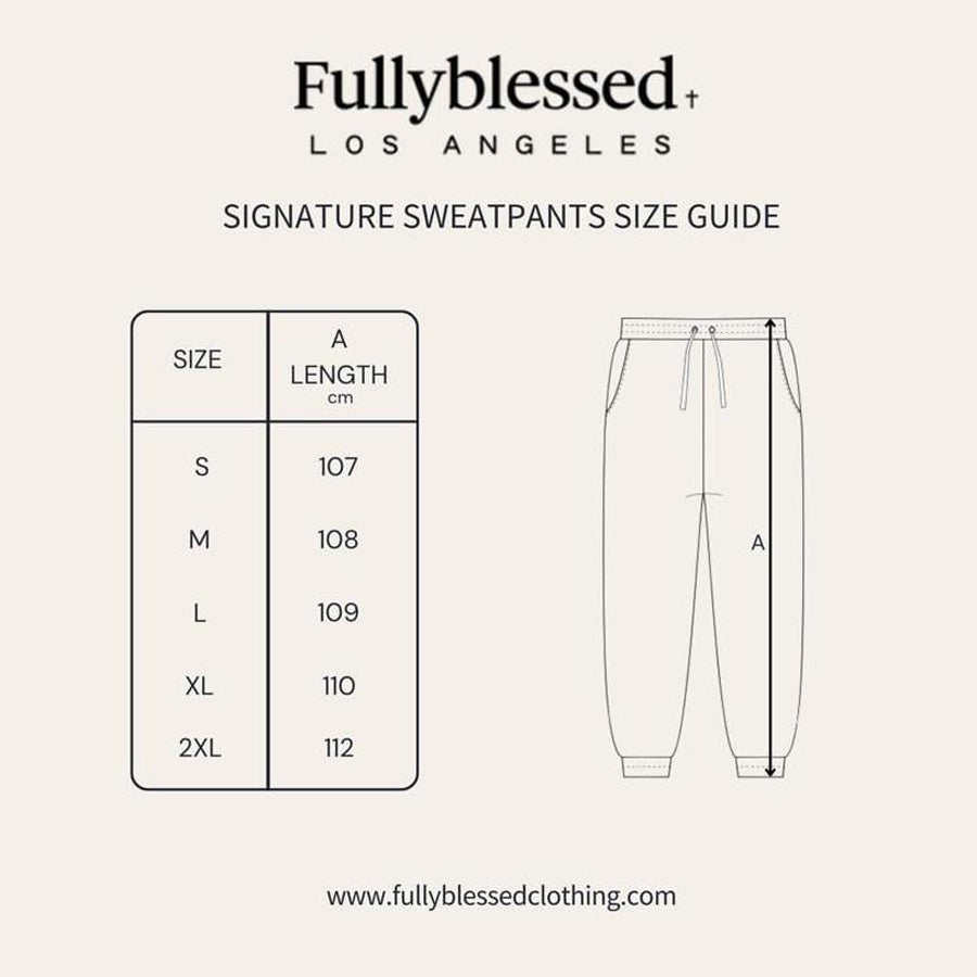 Signature Sweatpants Size Guide